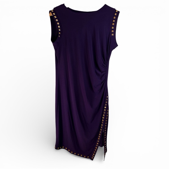 Emma & Michele Purple Studded Sheath Dress L Cocktail / Date Night / Wedding - Picture 4 of 7